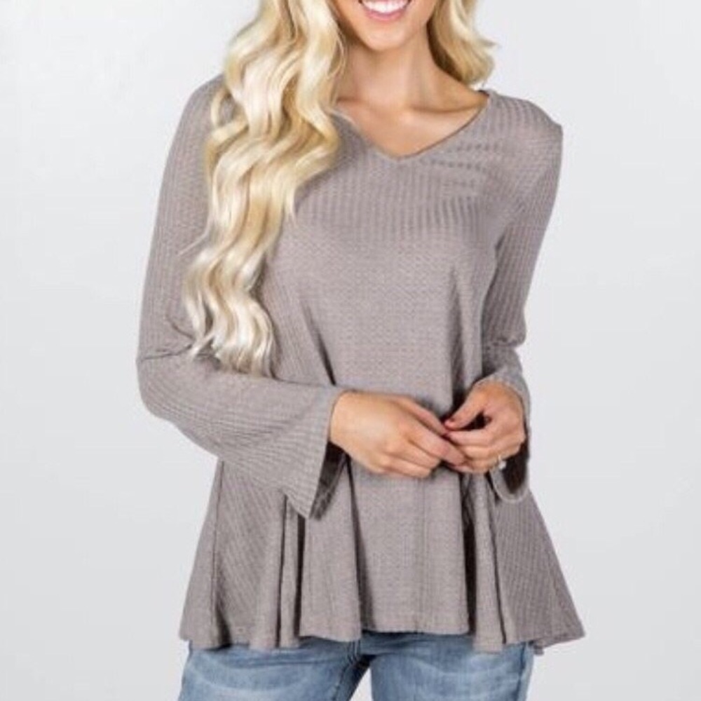 Plus size long sleeve sweater